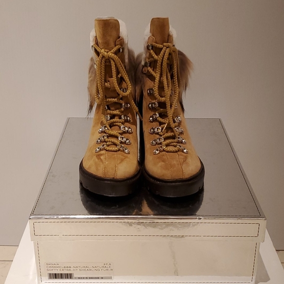 Sigerson Morrison Women's Shearling Fur Ankle Boots NWT - Picture 8 of 10